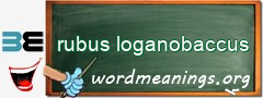 WordMeaning blackboard for rubus loganobaccus